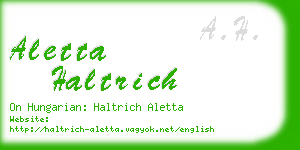aletta haltrich business card